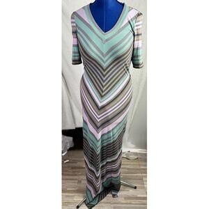 tommy bahama striped maxi dress pastel chevron tropical knit